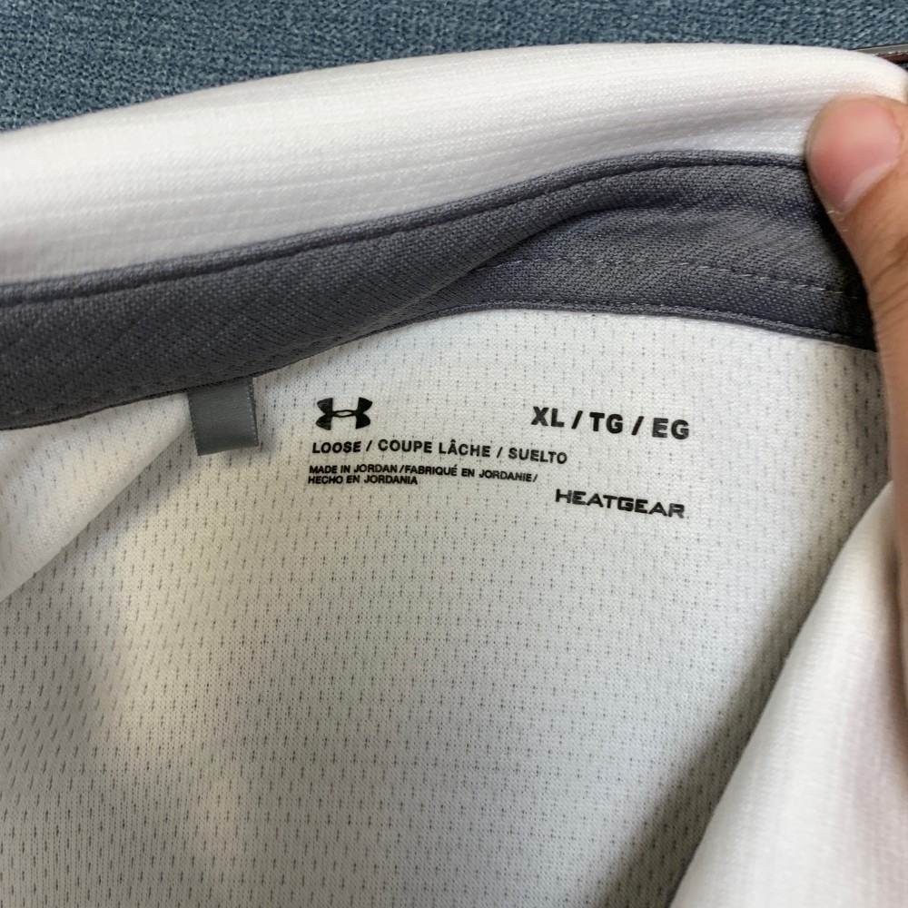 Under Armour Heatgear UCLA Bruins Polo Shirt Mens XL White Basketball Loose Fit - Picture 12 of 16